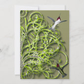 Faire-part de mariage de tilleul des colibris (Dos)