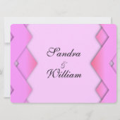 Faire-part de mariage de tissage rose (Dos)