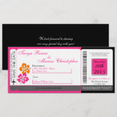 Faire-part de mariage de toile de carte (Devant / Derrière)