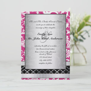 Faire-part de mariage de torrents Damas roses
