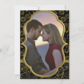 Faire-part de mariage de torrents Damask Or (Dos)