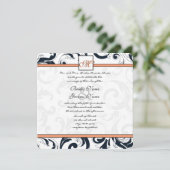 Faire-part de mariage de torrents de corail et de (Debout devant)