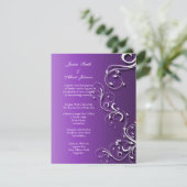 Faire-part de mariage de tourbillons mou floraux (Debout devant)