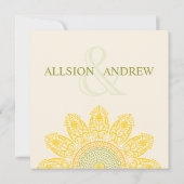 Faire-part de mariage de tournesol (Dos)