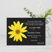 Faire-part de mariage de tournesol (Debout devant)