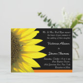 Faire-part de mariage de tournesol (Debout devant)