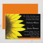 Faire-part de mariage de tournesol (Devant / Derrière)