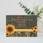 Faire-part de mariage de tournesol Camo (Debout devant)