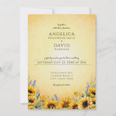 Faire-part de mariage de tournesol d'aquarelle (Devant)