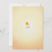 Faire-part de mariage de tournesol d'aquarelle (Dos)