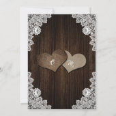 Faire-part de mariage de tournesol en dentelle de (Dos)