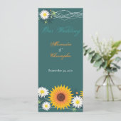 Faire-part de mariage de tournesol et de (Debout devant)