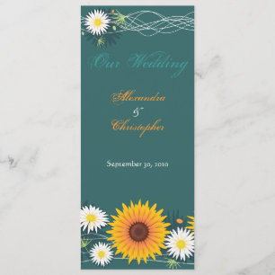 Faire-part de mariage de tournesol et de