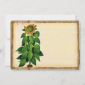 Faire-part de mariage de tournesol lunaire (Dos)