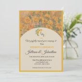 Faire-part de mariage de tournesol romantique rust (Debout devant)