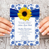 Faire-part de mariage de tournesol Royal Blue Dama