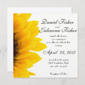 Faire-part de mariage de tournesol rustique (Devant / Derrière)