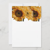 Faire-part de mariage de tournesol rustique (Dos)