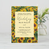 Faire-part de mariage de tournesol rustique (Debout devant)