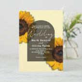 Faire-part de mariage de tournesol rustique (Debout devant)