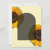 Faire-part de mariage de tournesol rustique (Dos)
