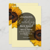 Faire-part de mariage de tournesol rustique (Devant / Derrière)