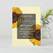 Faire-part de mariage de tournesol rustique (Debout devant)