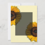 Faire-part de mariage de tournesol rustique (Dos)
