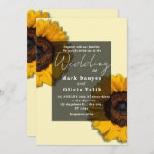 Faire-part de mariage de tournesol rustique (Devant / Derrière)