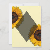 Faire-part de mariage de tournesol rustique (Dos)