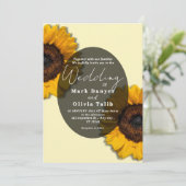 Faire-part de mariage de tournesol rustique (Debout devant)