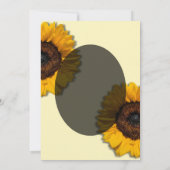 Faire-part de mariage de tournesol rustique (Dos)