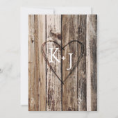 Faire-part de mariage de tournesols rustiques (Dos)