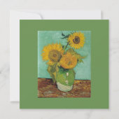 Faire-part de mariage de tournesols Van Gogh (Dos)