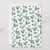 Faire-part de mariage de trame de couronne d'eucal (Dos)