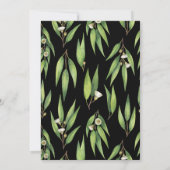 Faire-part de mariage de trame de couronne d'eucal (Dos)