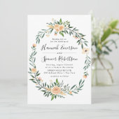 Faire-part de mariage de trame Rose de pêche (Debout devant)