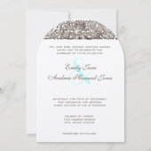 Faire-part de mariage de travail de défilement vin (Devant)