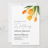 Faire-part de mariage de tulipe aquarelle (Devant)
