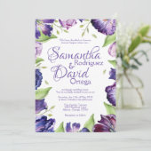 Faire-part de mariage de Tulipe pourpre Mariage fl (Debout devant)