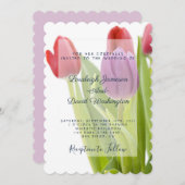 Faire-part de mariage de tulipes (Devant / Derrière)