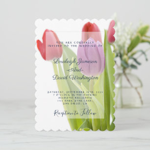 Faire-part de mariage de tulipes