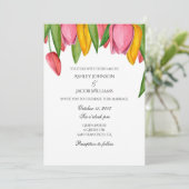 Faire-part de mariage de tulipes. Invitations flor (Debout devant)