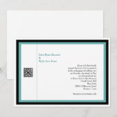 Faire-part de mariage de turquoise (Devant / Derrière)