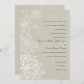 Faire-part de mariage de type Fleur profilée (Devant / Derrière)