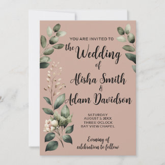 Faire-part de mariage de type Sage & Blush