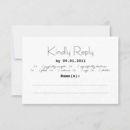 Faire-part de mariage de typographie (Devant)