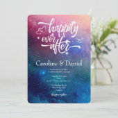 Faire-part de mariage de typographie de la nébuleu (Debout devant)