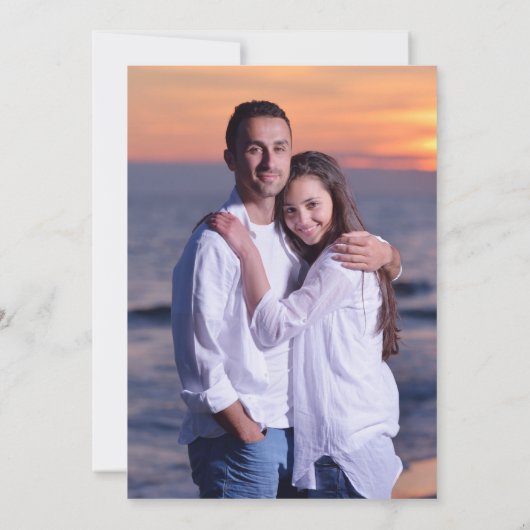 Faire-part de mariage de typographie de script de  (Dos)