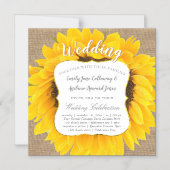Faire-part de mariage de typographie de Sunflower  (Recto)